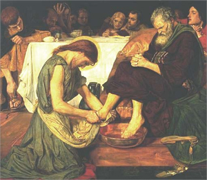 Jesus washes Peter's feet